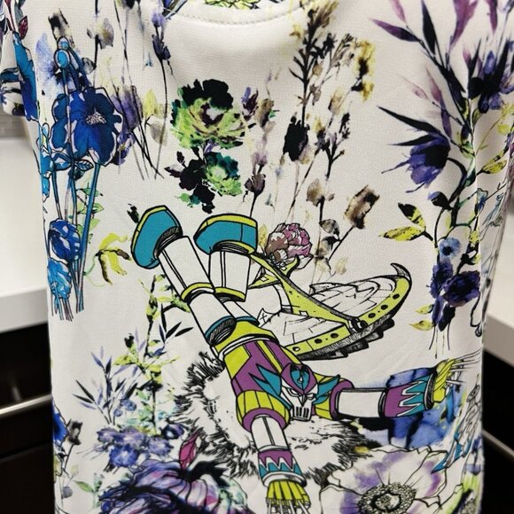 Roberto Cavalli Robot Astro Floral Garden Print Top Size 42 US M Medium Shirt - Picture 6 of 7